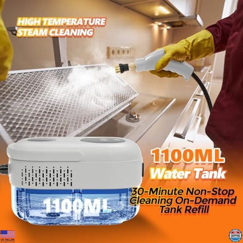 2500W Pressurized Steam Cleaner - Fast 15s Heating Handheld Portable Steamer 4