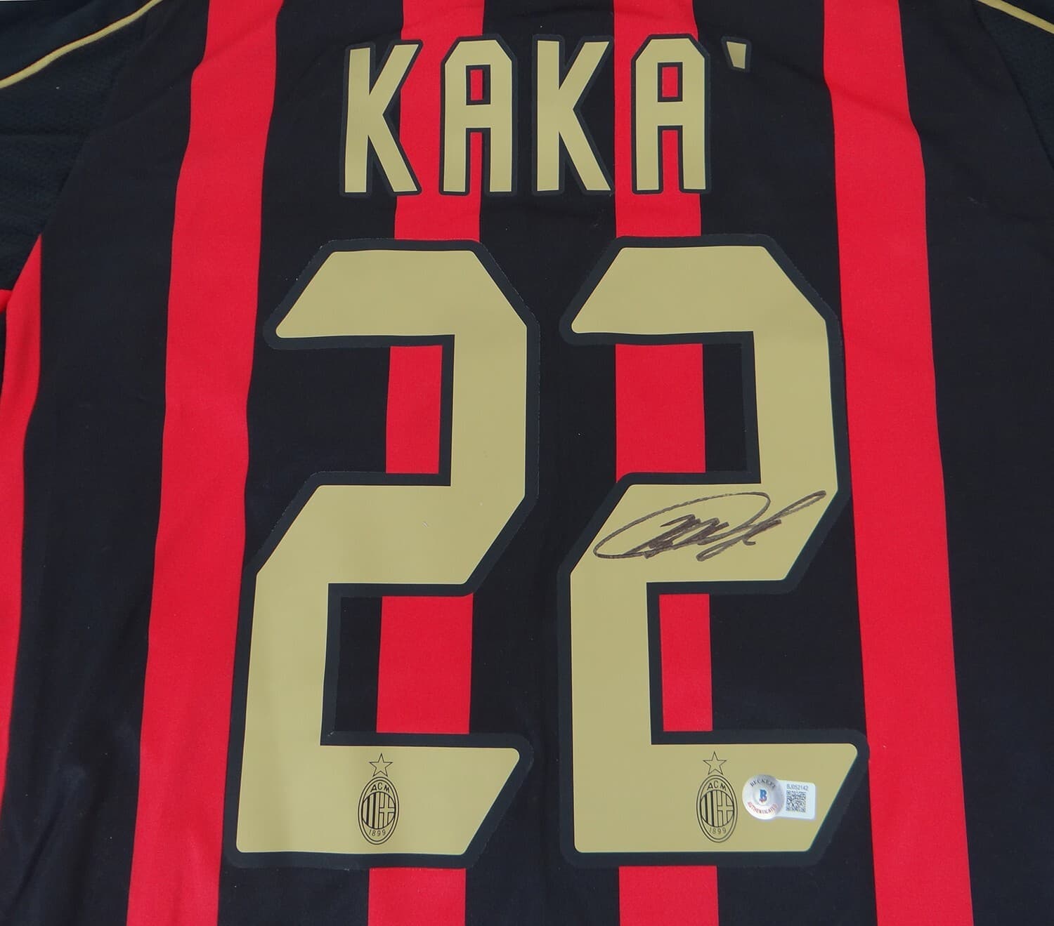 Ricardo Kaka AC Milan Autographed Signed Adidas Jersey with Beckett BAS COA 5