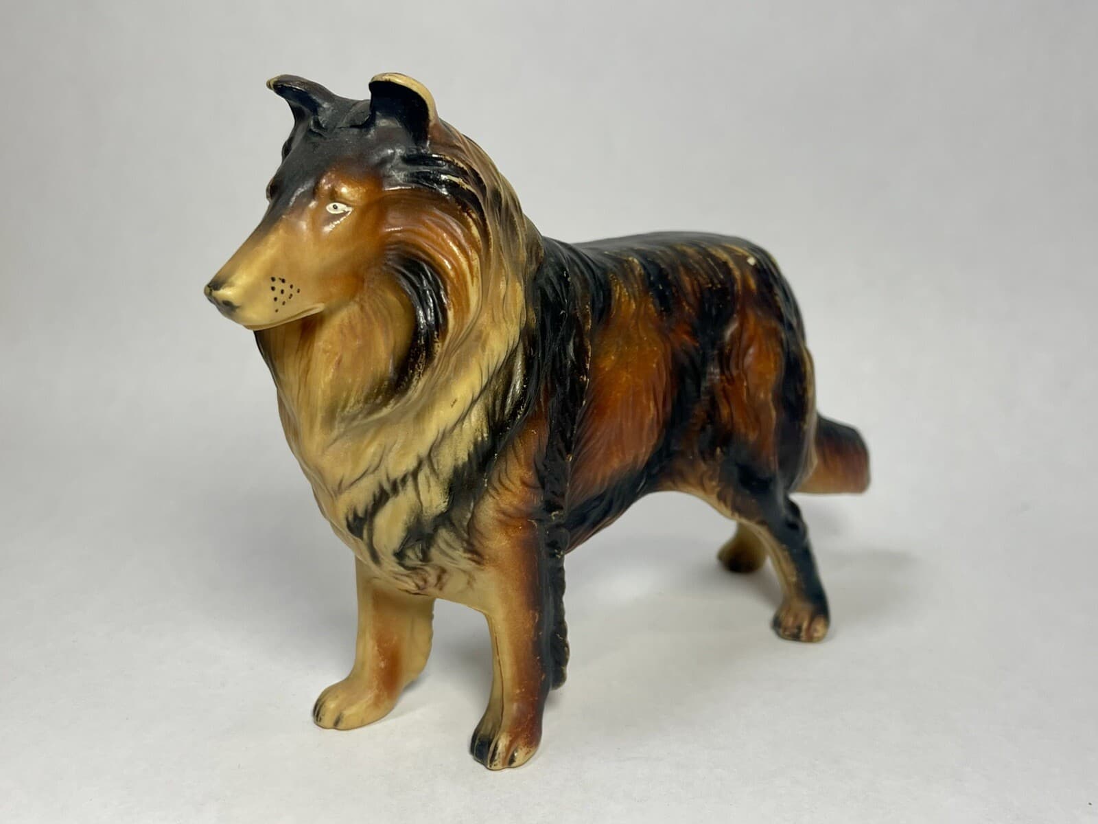 Vintage Collie Celluloid / Plastic “Lassie” Dog Figure No. 101 Hong Kong 1970’s 4