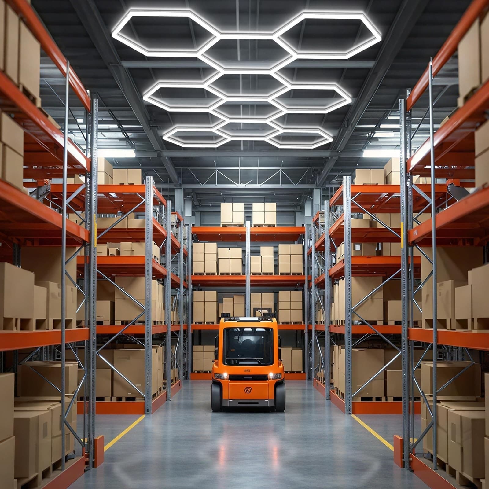 LED Honeycomb Light Hexagon Garage Lights High Brightness 5-Hex Light for Garage 6