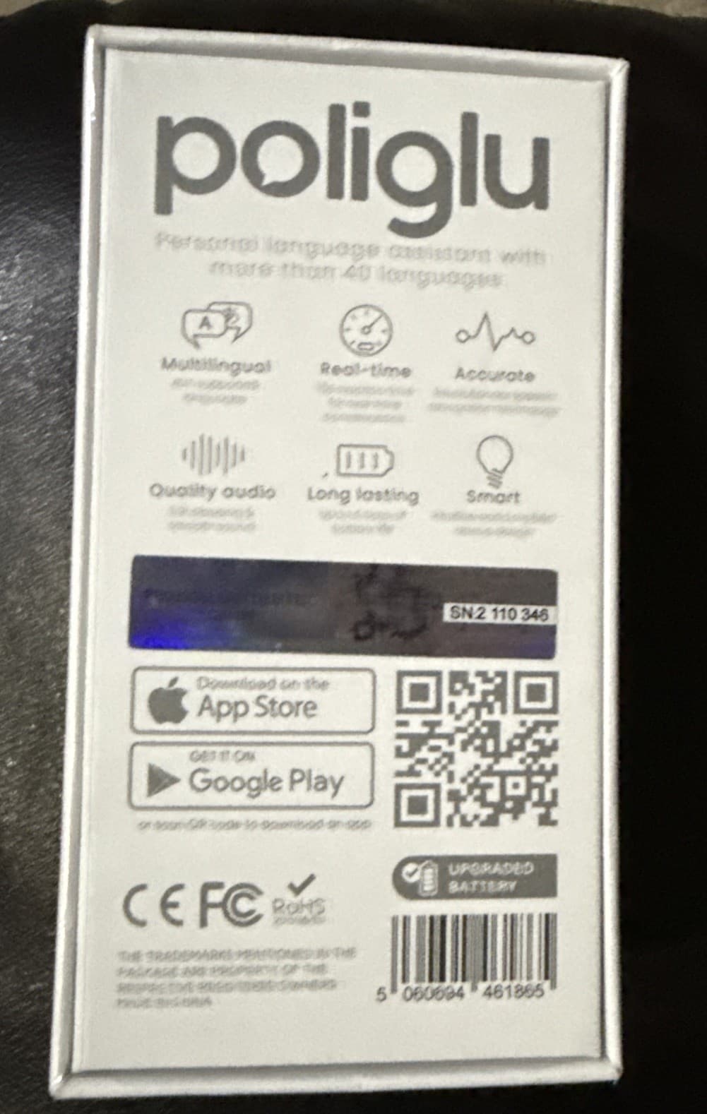 Poliglu Language Translator NEW Sealed In Box 40+ Languages 2