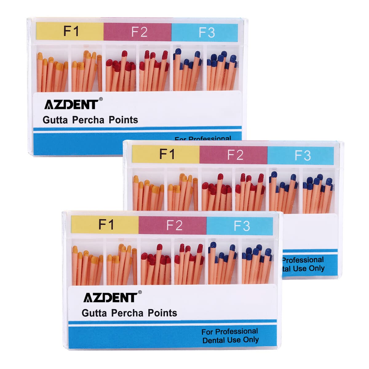 1-100 Packs Dental Endodontic Obturation Gutta Percha Points F1 F2 F3 AZDENT  4