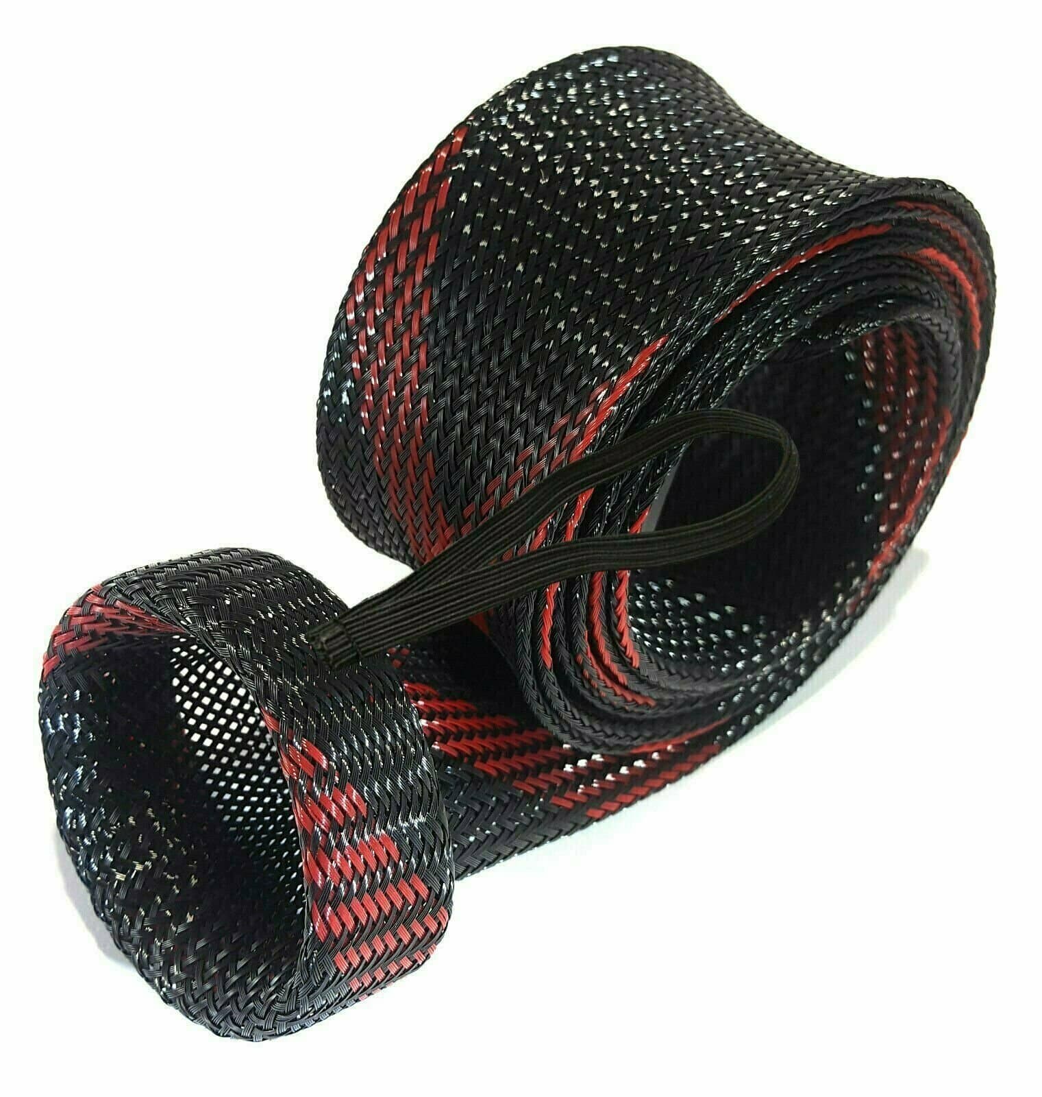 Reaction Tackle Fishing Rod Cover/ Rod Sleeve/ Rod Sock (2-Pack) Black-Red 2