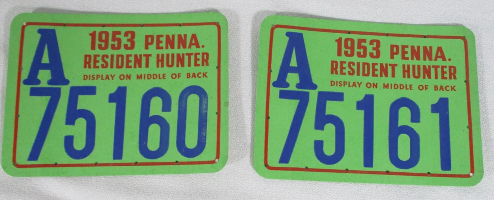 lot 17 1953 Pa Resident Hunting Licenses  Unissued Consecutive Numbers 3