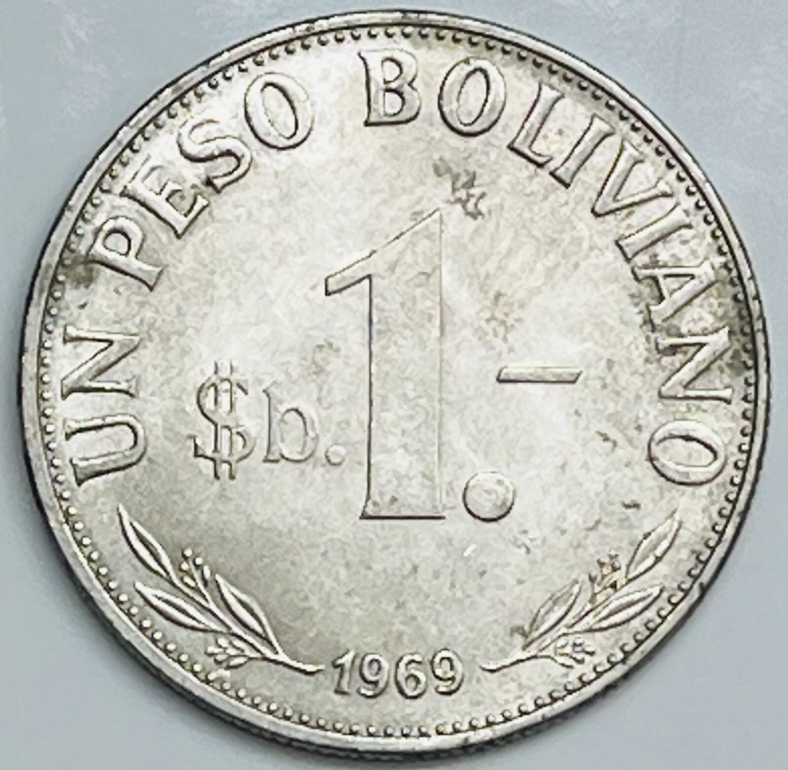 1969 Bolivia Peso Boliviano KM# 193 Circulated Condition 2