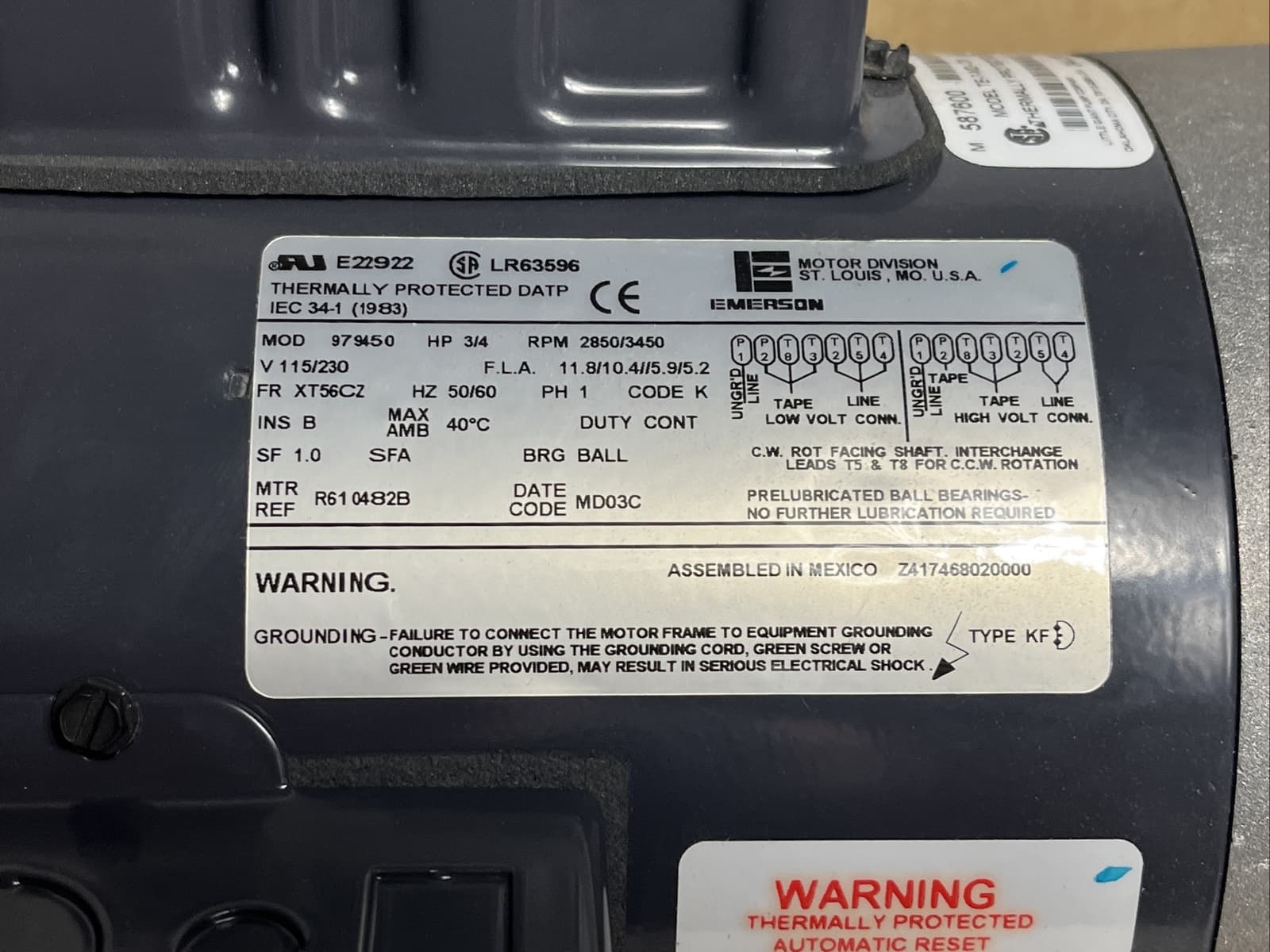 NEW IN BOX Little Giant 587600 Magnetic Drive Pump TE-7-MD-CK 3/4 HP, 115/230V 3