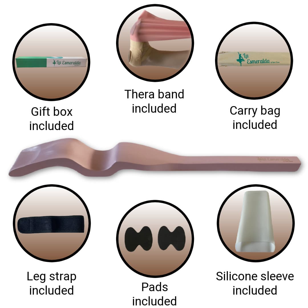 Wooden Foot Stretcher Ballet , Arch Enhancer, Dance, Gymnastics Elastic Band 3