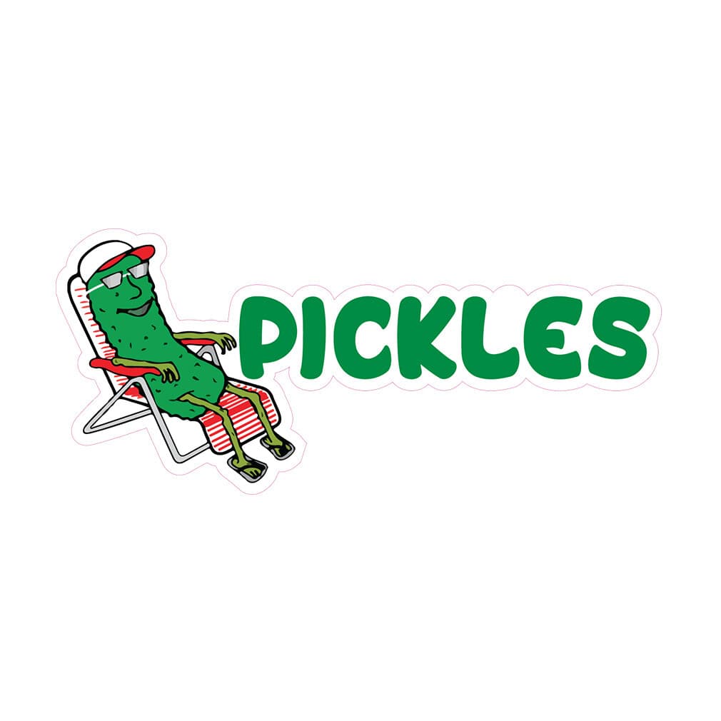 Food Truck Decals Pickles Style A Restaurant & Food Concession Sign Green