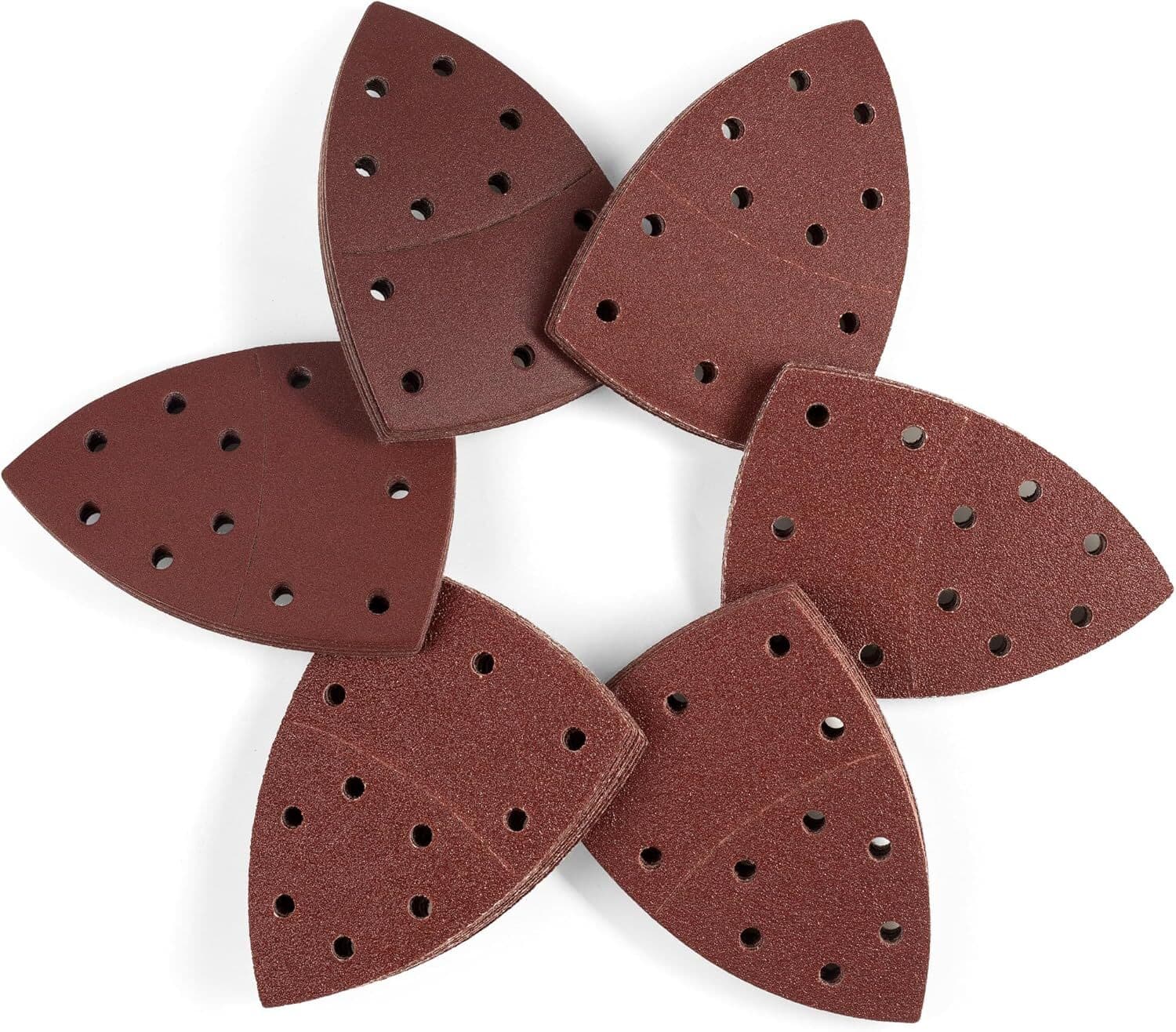 50 PCS Mouse Sander 11 Holes Detail Palm Sanding Sheet Hook and Loop Grit 240