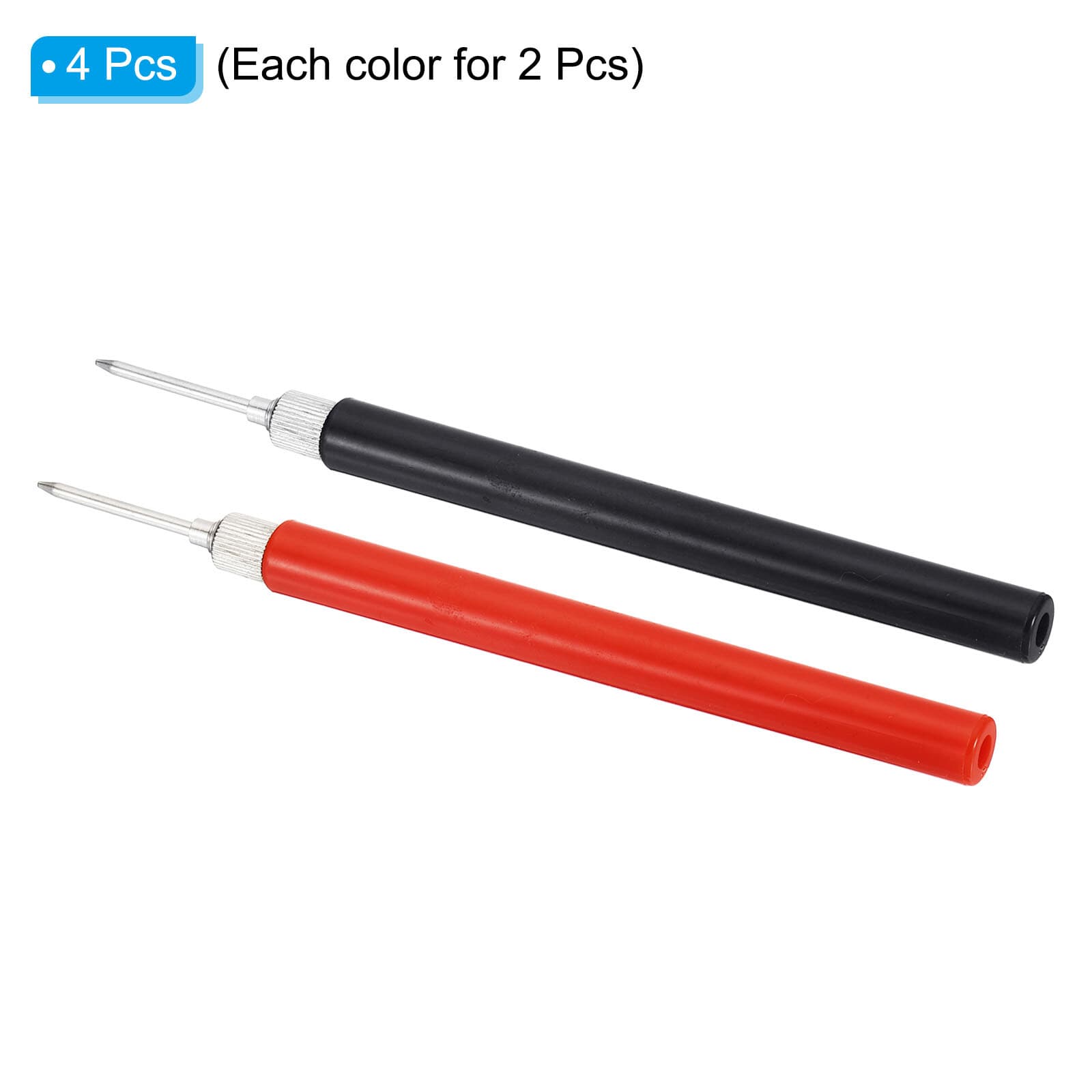 2mm Test Probes, 4 Pcs Multimeter Test Lead Extention Probe Needle, Red Black 3