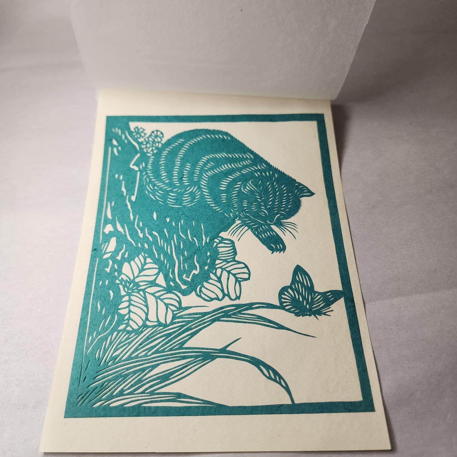 Vintage Chinese Folk Art Paper Cuts Pack Of 6 Cats And Butterflies 5