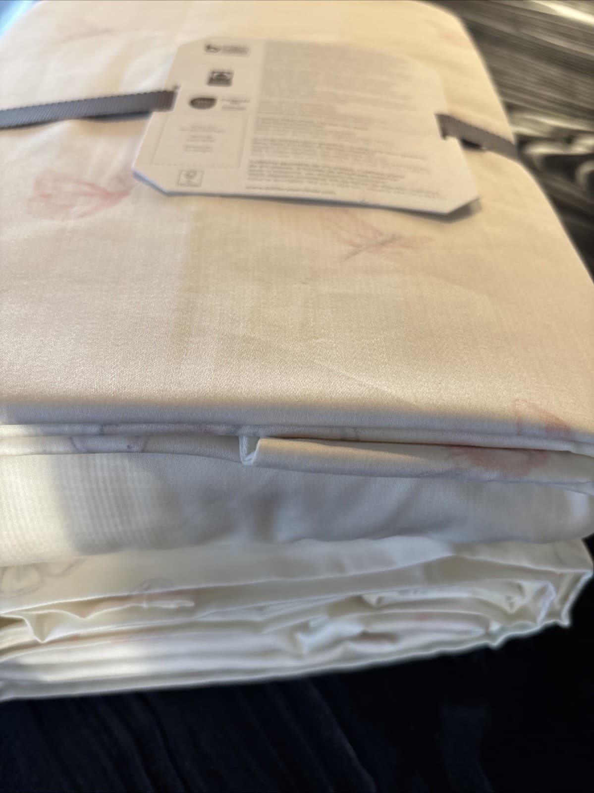 Pottery Barn Monique Lhuillier ETHEREAL BUTTERFLY SATEEN Queen Sheet Set NWT 5