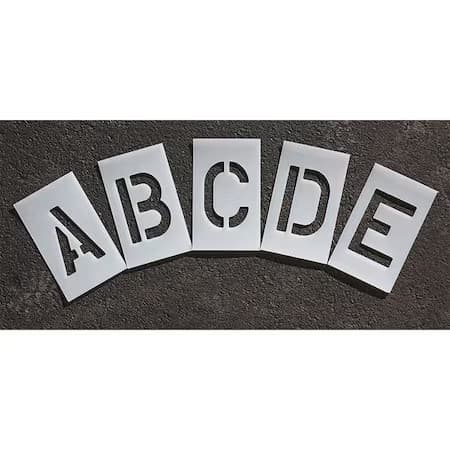 Rae Stl-116-8105 Pavement Stencil, Letter Set, A Thru Z, Blanks, 10 In