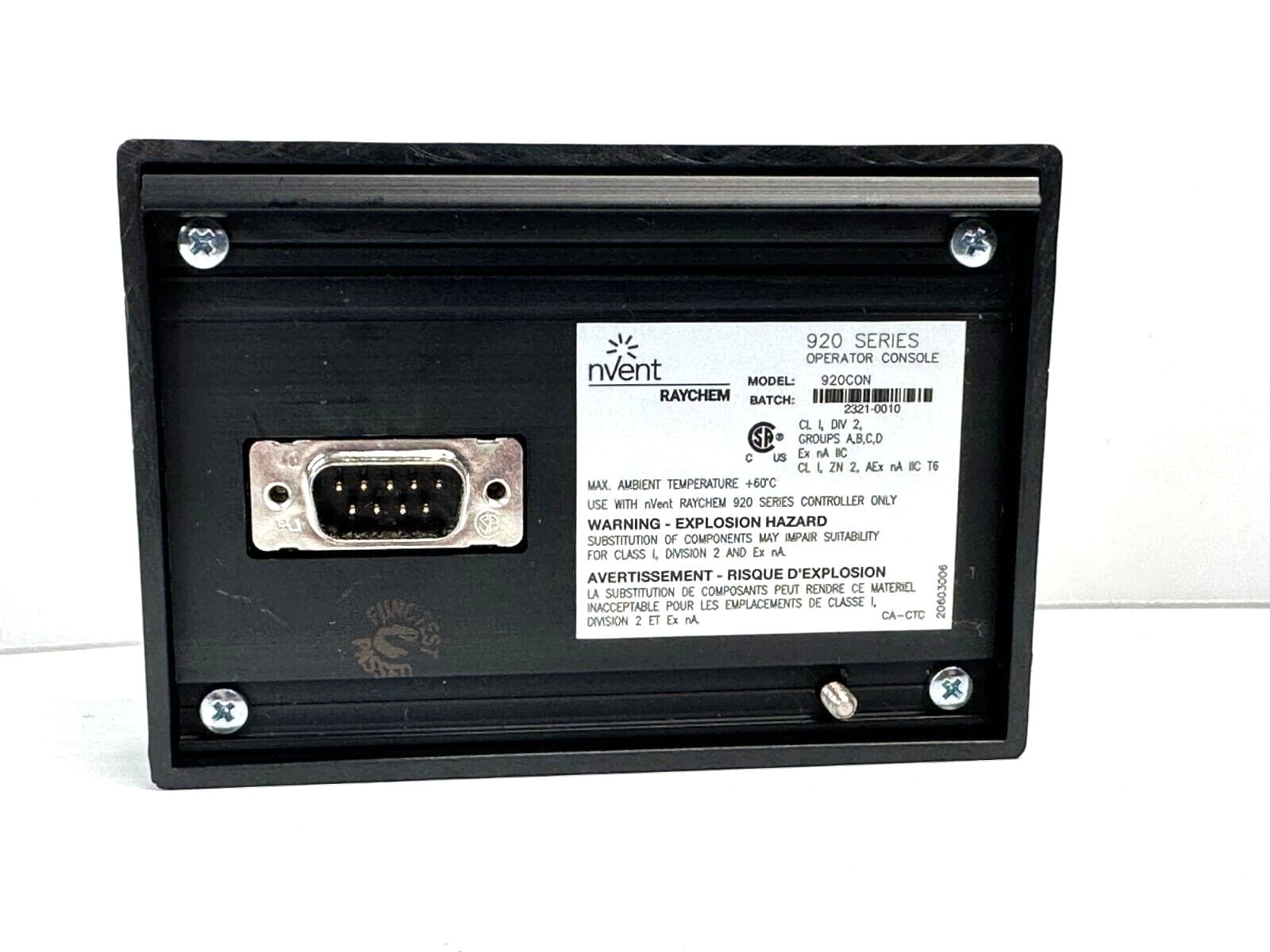 nVent RAYCHEM Programmable Controller for 920 Series Operator Console 10260-005 5