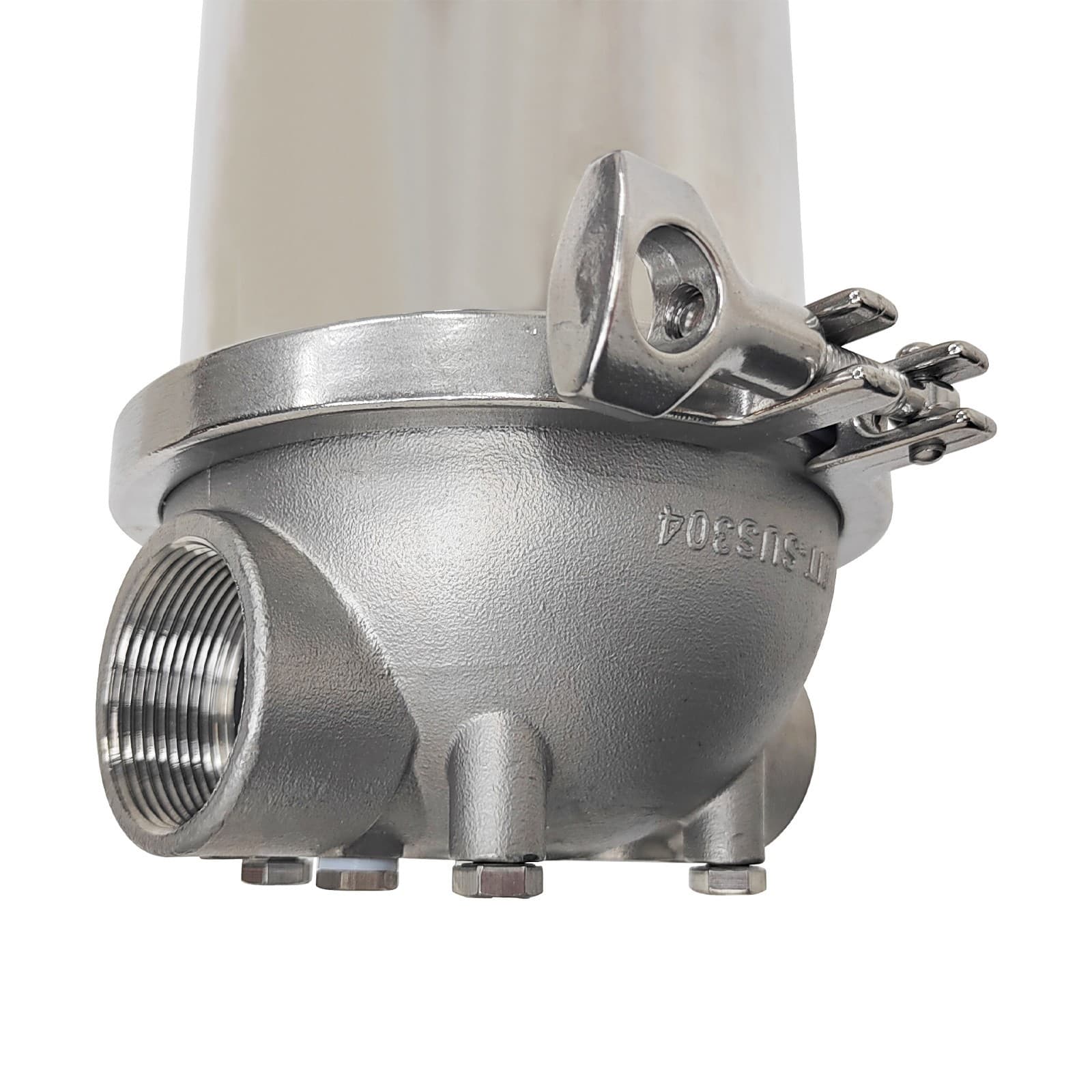 30inch Stainless Steel Pressure Water Filter Housing 1.5" NPT 4-8T Water Output 5