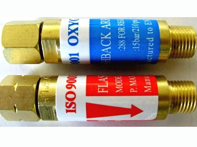 Acetylene or Propane & Oxygen FLASHBACK ARRESTORS Reg End Torch Welding ISO Cert
