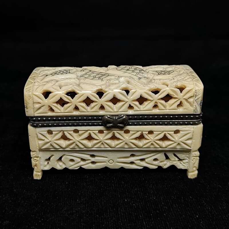 2.7 Inch Chinese Asia Hand Carved Turtle Jewelry box Decoration Gift Collection