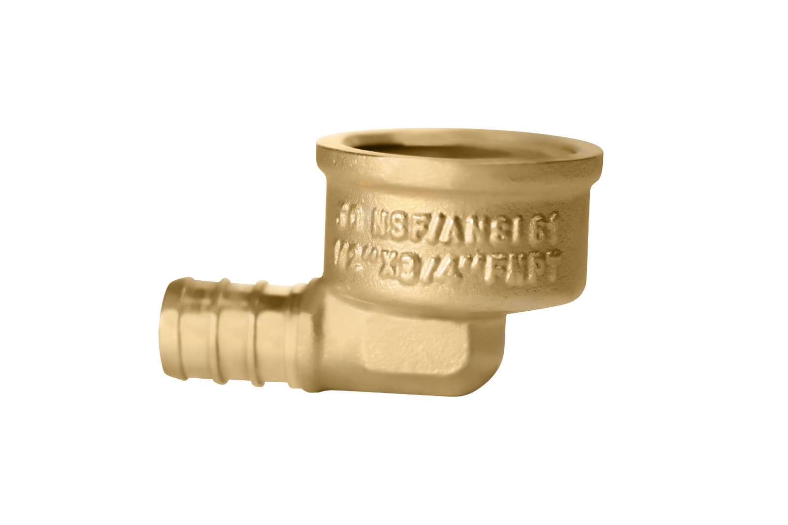 2 Pcs XFITTING 1/2" PEX-B Barb X 3/4" Female NPT Threaded Elbow, Lead Free 2