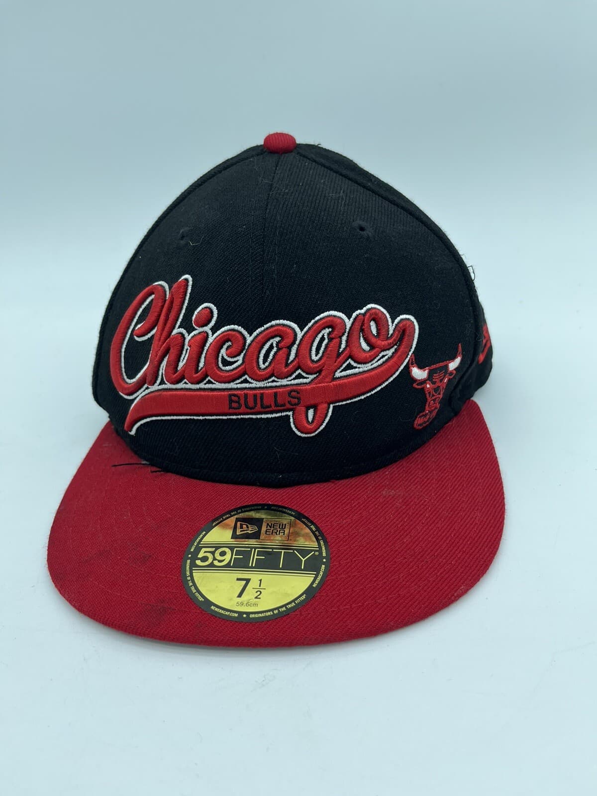 Chicago Bulls Hat New Era 7.5 Hardwood Classics Windy City Fitted NBA Basketball 2