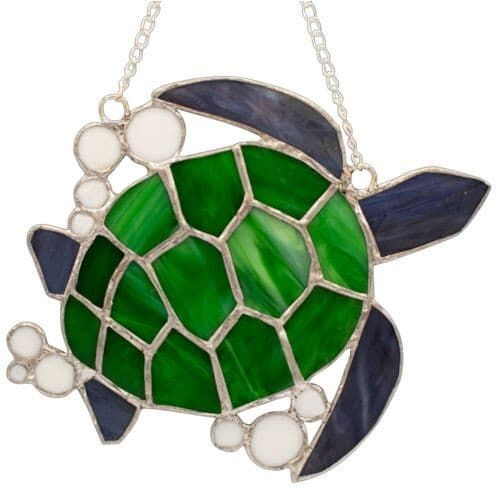 Studio Pro Pre-Cut Stained Glass Kit Sea Turtle Make Your Own Stained Glass Art 2