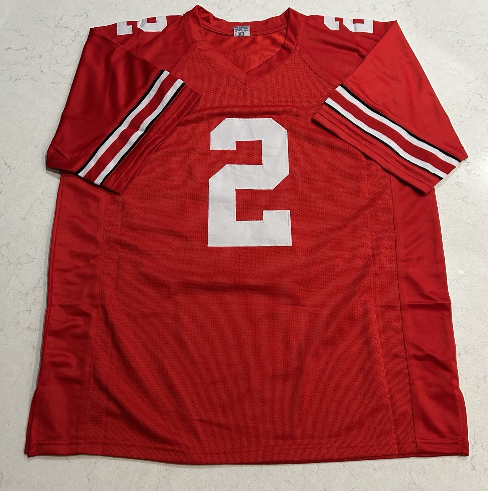 Caleb Downs Autographed Signed Custom Ohio State Jersey JSA Cert National Champs 3