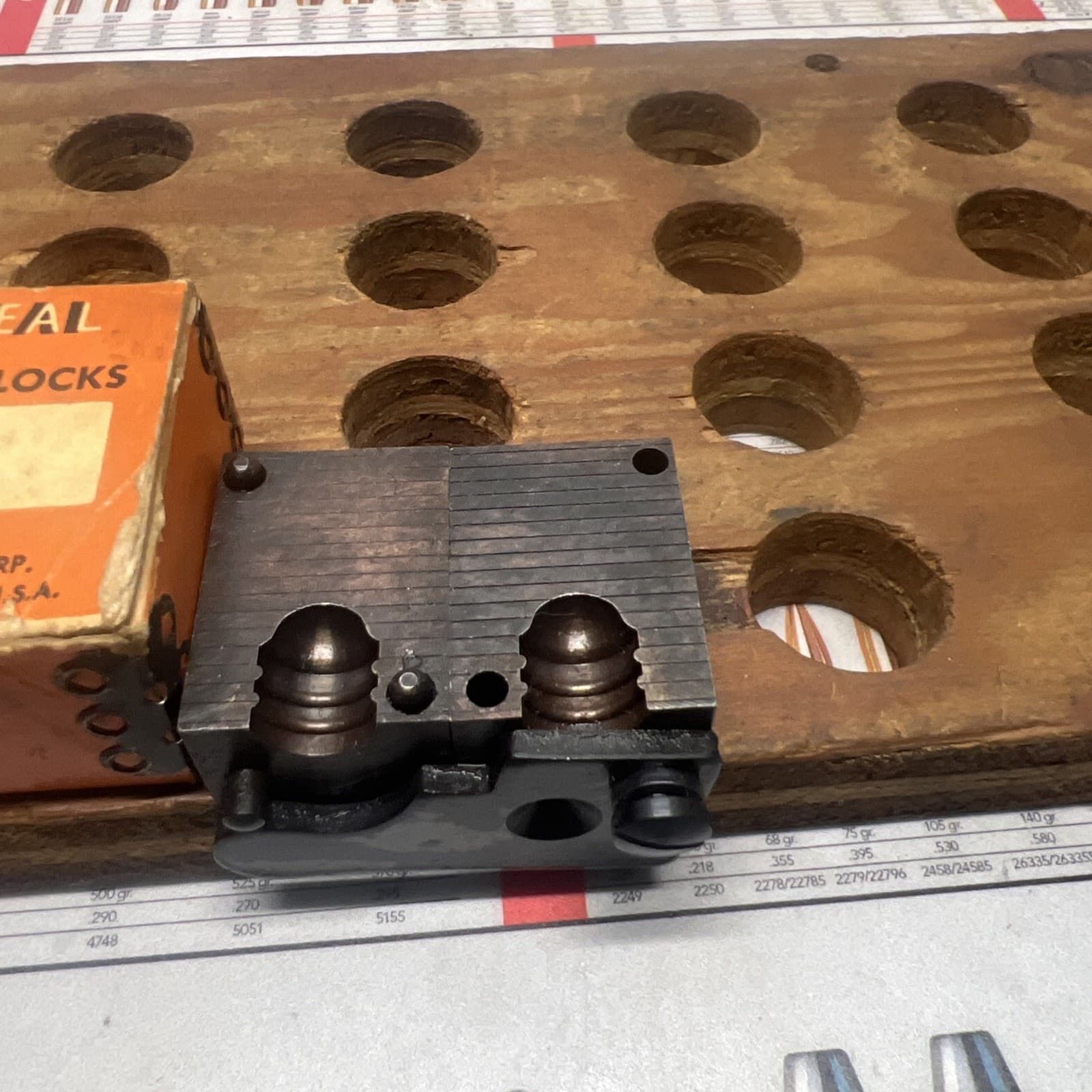 LYMAN  IDEAL SINGLE CAVITY BULLET MOLD #452389 45 ACP 185 GR & BOX RARE 5