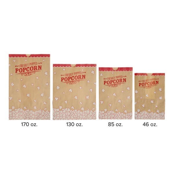 46 oz. Popcorn Bag - 1000/Case  Movie Theatre Concession 4 1/4" x 3" x 6 3/4" 6