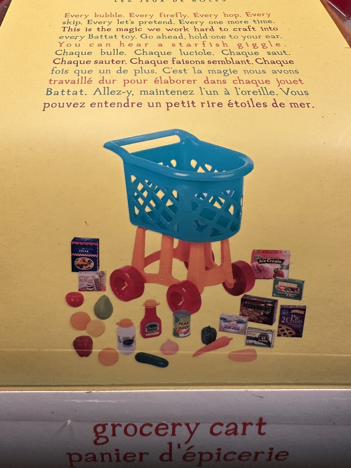 Battat - Grocery Cart – Deluxe Toy Shopping Cart with Pretend Play Food Acces...