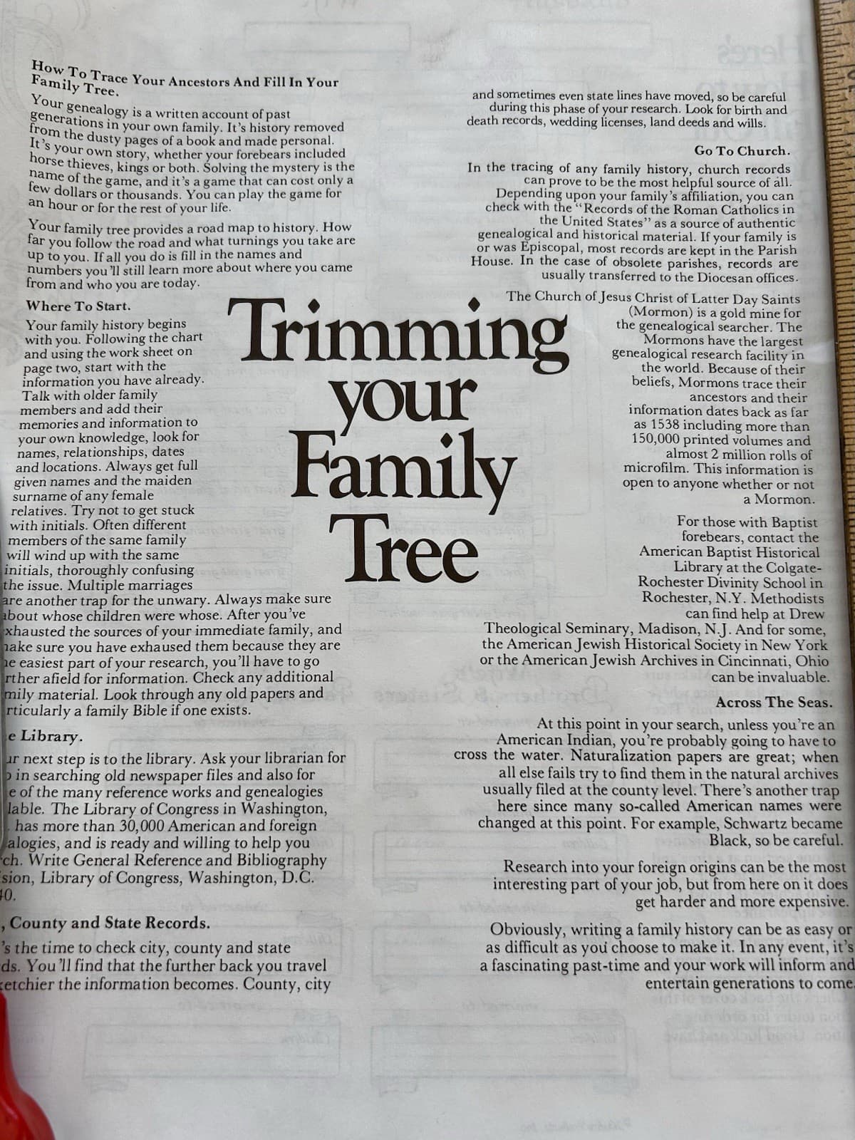 Family Tree Genealogy Wall Chart Paper Poster 18x24 Blank for 6 Generations 2