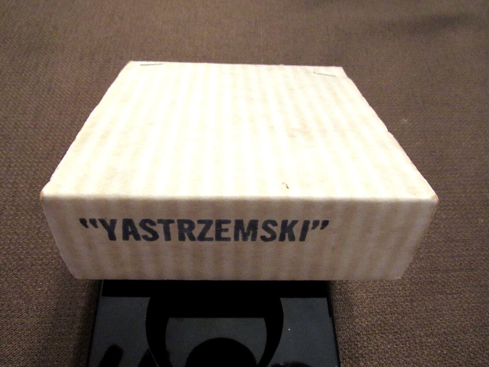 CARL YASTRZEMSKI #8 BOSTON RED SOX HOF SIGNED AUTO VINTAGE MINI PLATE JSA BEAUTY 4