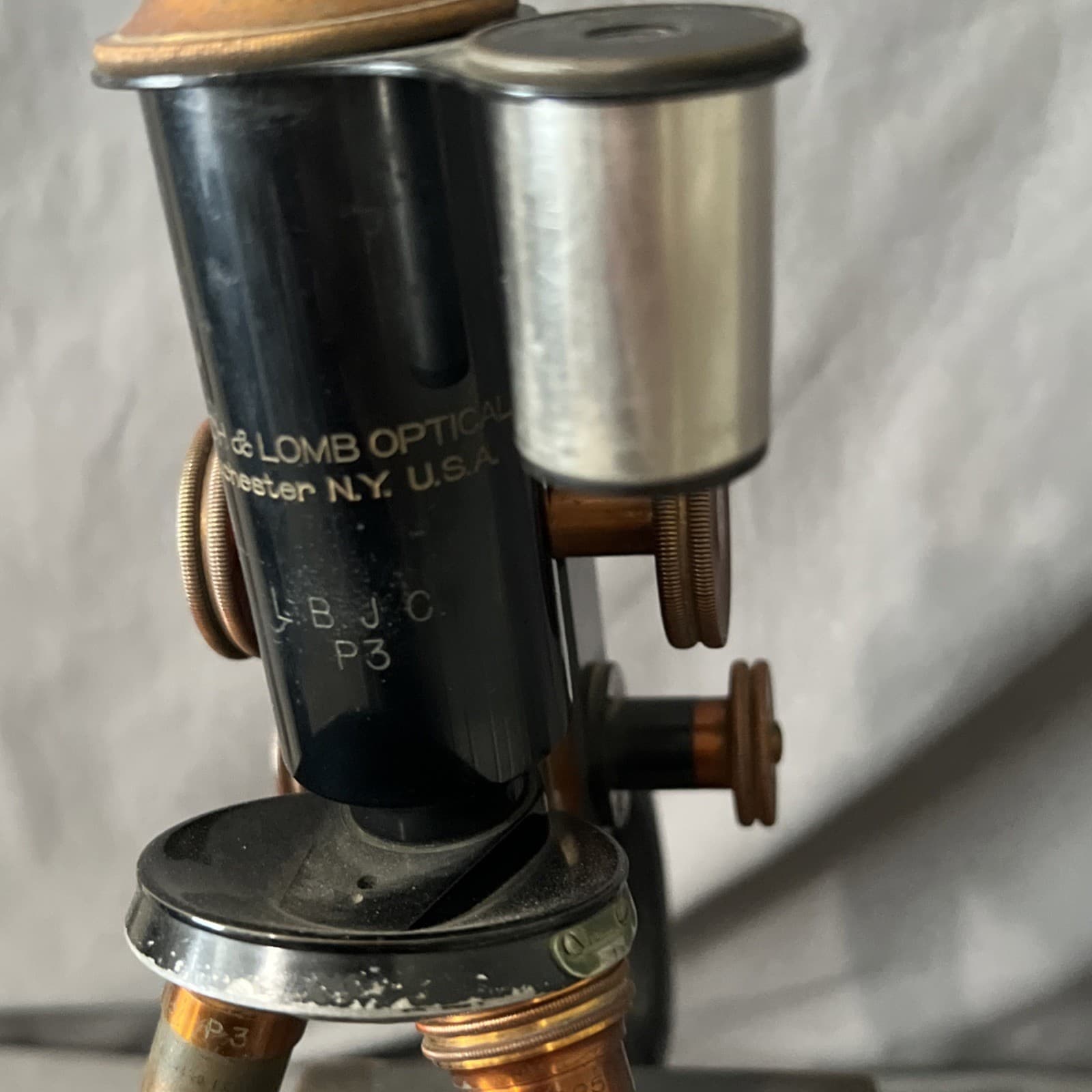 1915 BRASS BAUSCH & LOMB MICROSCOPE AND OPTICS 3