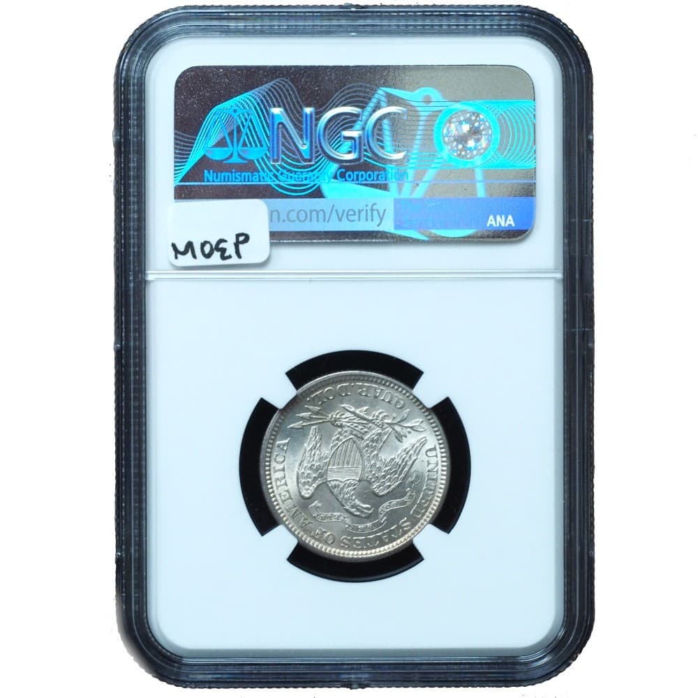 1873 Seated Liberty Quarter Arrows MS63 NGC - Bright White Beauty! 4