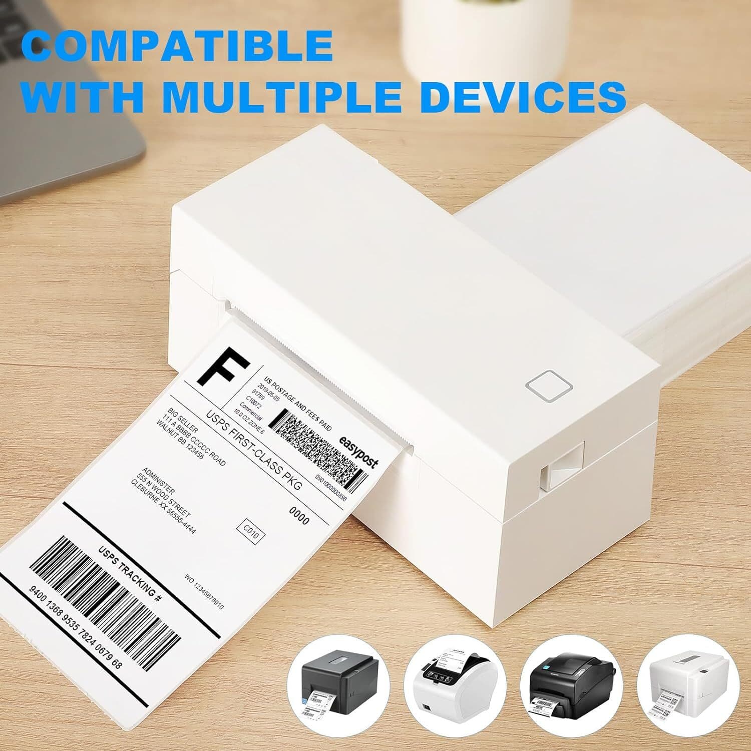 500/Stack 4x6 Fanfold Direct Thermal Shipping Labels Perforated Mailing Labels 4