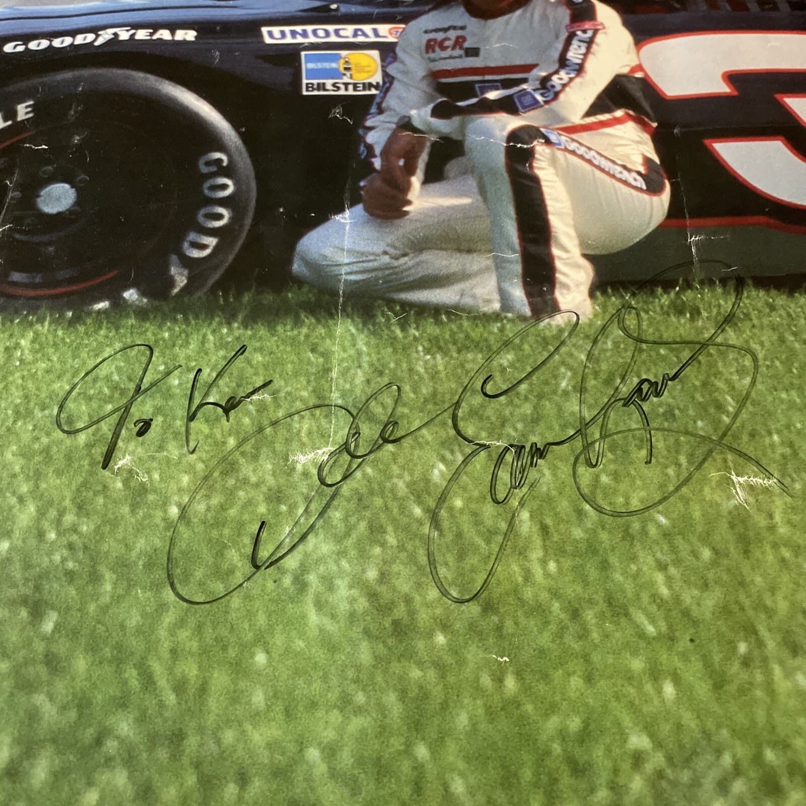 Autographed Dale Earnhardt Sr Daytona Poster 36in X 24in Vintage Nascar Used 2