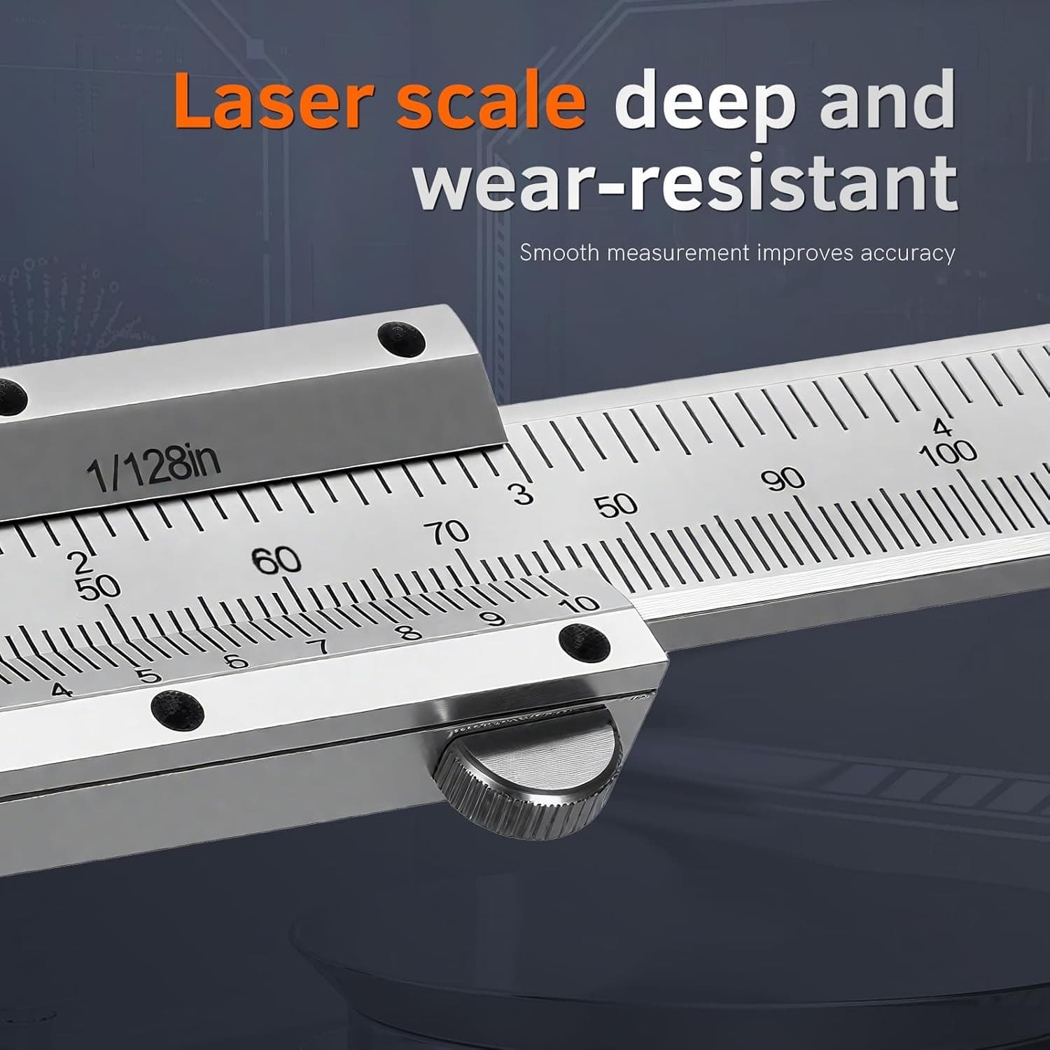 6-Inch/150Mm Vernier Caliper Measuring Tool, Fractional Calipers, High-Hardness 2