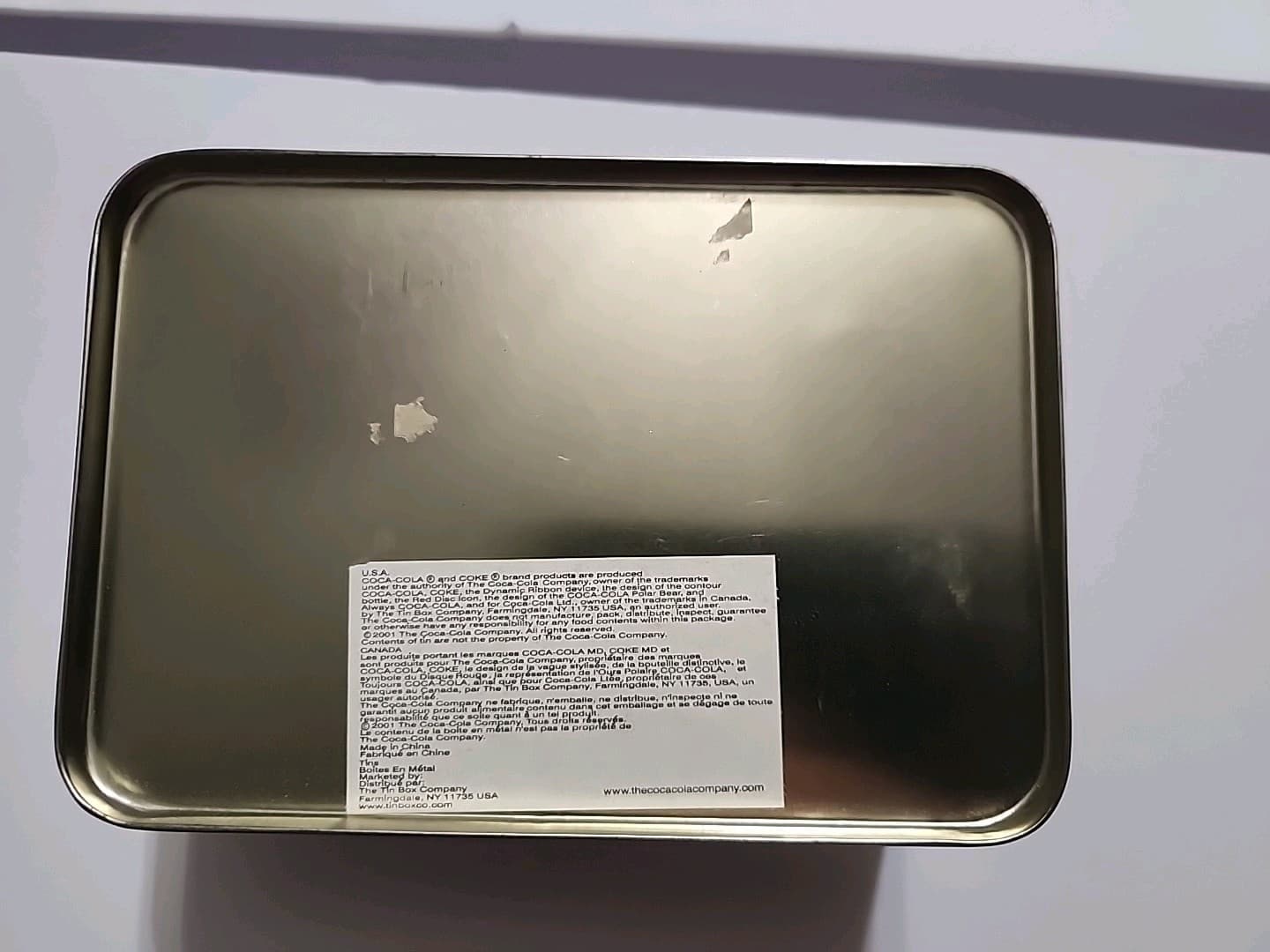 Vtg 2001 Coca-Cola Tin Trinket Box Collectible With Flip Open Hinged Lid 6