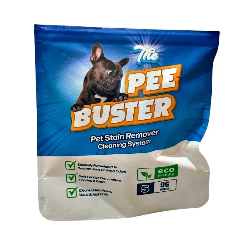 The Pee Buster Pet Stain Remover Cleaning System 4 9G Tablets ECO Friendly READ