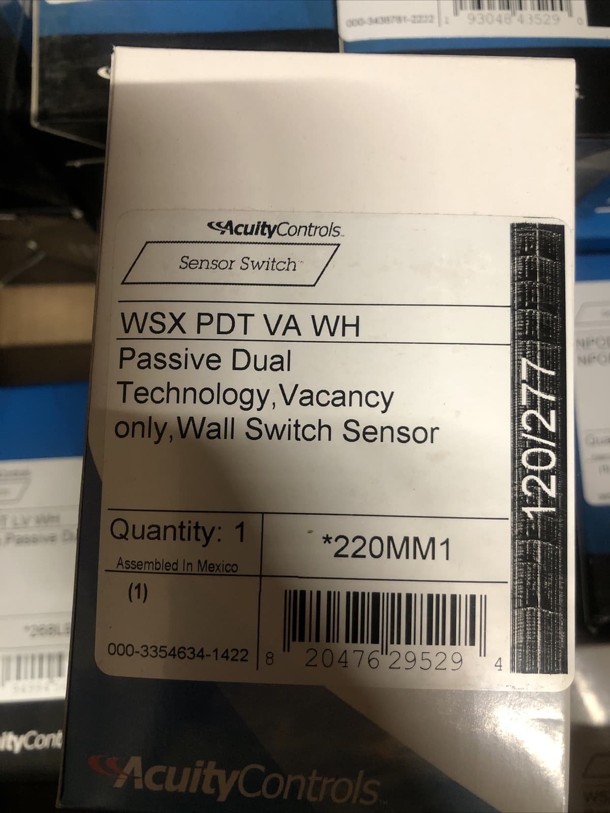 Acuity / NLight /Sensor Switch WSX PDT VA WH Wall sensor switch passive dual tec