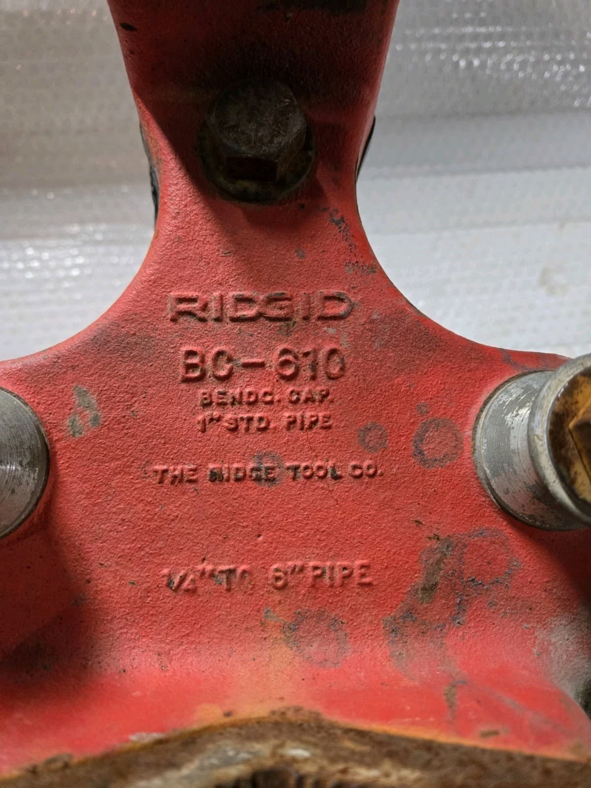 Ridgid BC-610 Pipe Chain Vise 1/4" - 6" -1" Pipe Bender. 2"Reese Mounted . 3