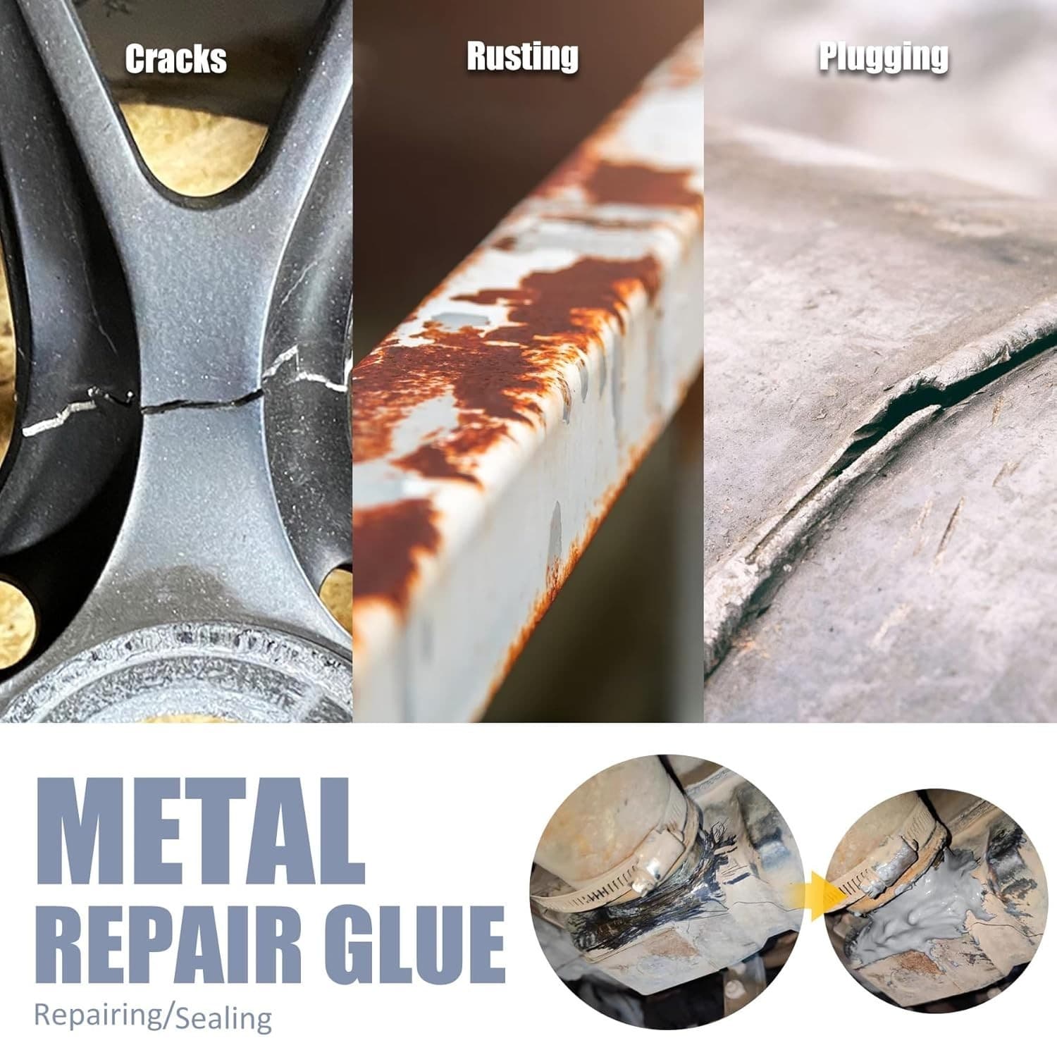 Metal Glue - 2 Part Epoxy Heavy Duty Welding Glue for Bonding and Repairing the 5