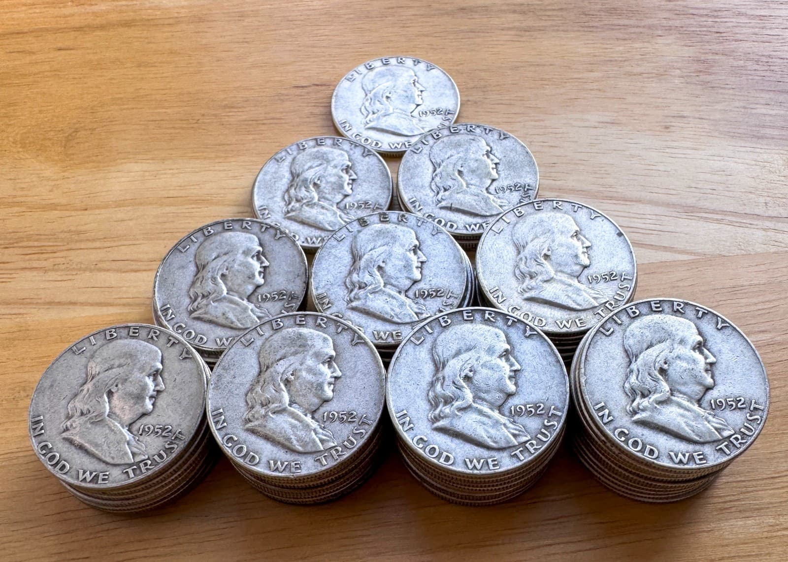 Lot of 1952 Franklin Half Dollar Coins; 90% Silver; Choose How Many; Ships Free 2