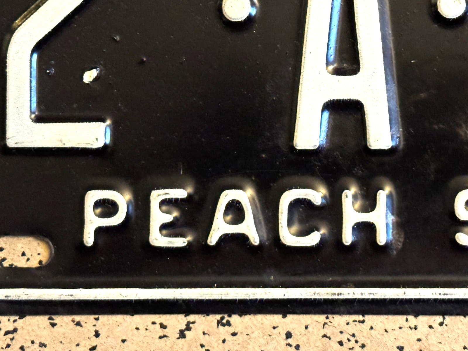 1969 GEORGIA license plate – THOMAS CO – ORIGINAL SHARP vintage antique car tag 4