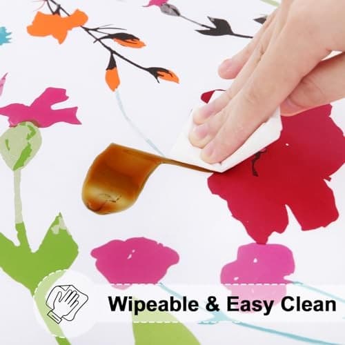  Rectangle Vinyl Tablecloth, Fitted Table 72" x 30" (Rectangular) Off White 5