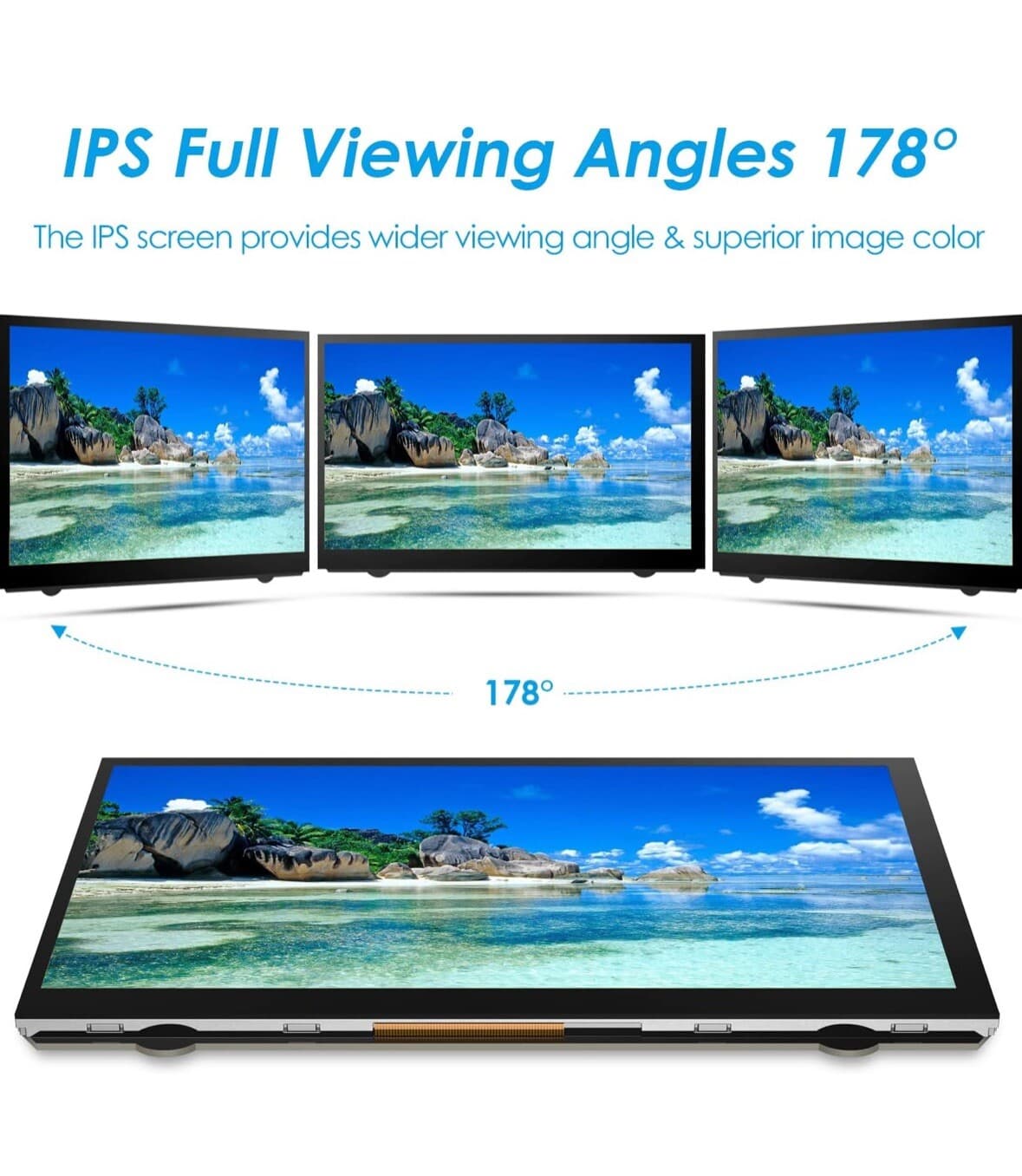 HMTECH Raspberry Pi Screen 7 Inch HDMI Monitor 800x480 LCD Screen Display M... 2