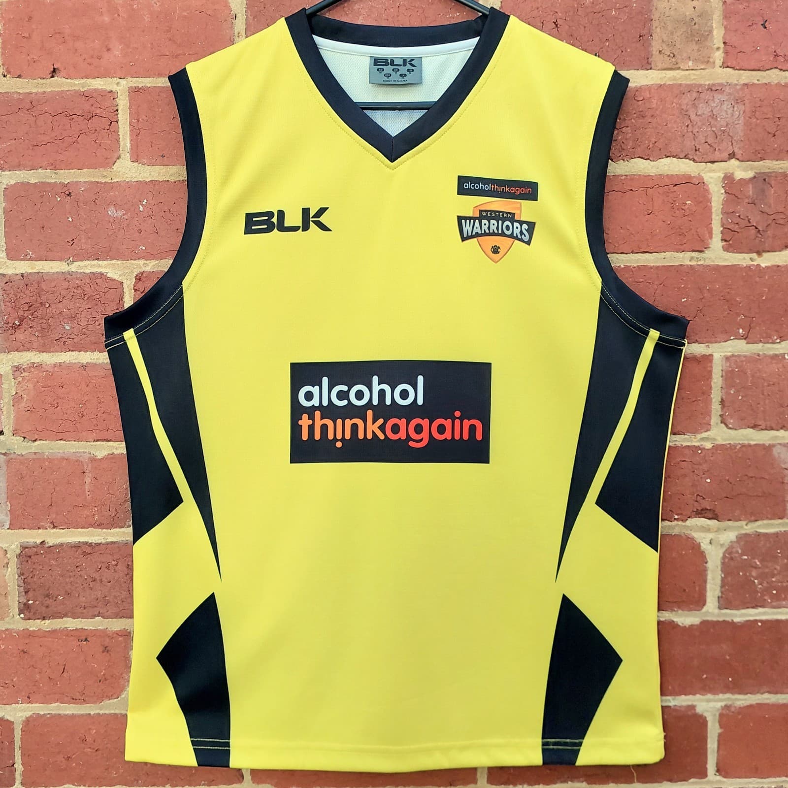 PLAYER WORN BLK Klinger #7 WESTERN WARRIORS ODI One Day Cricket Jersey Vest 2