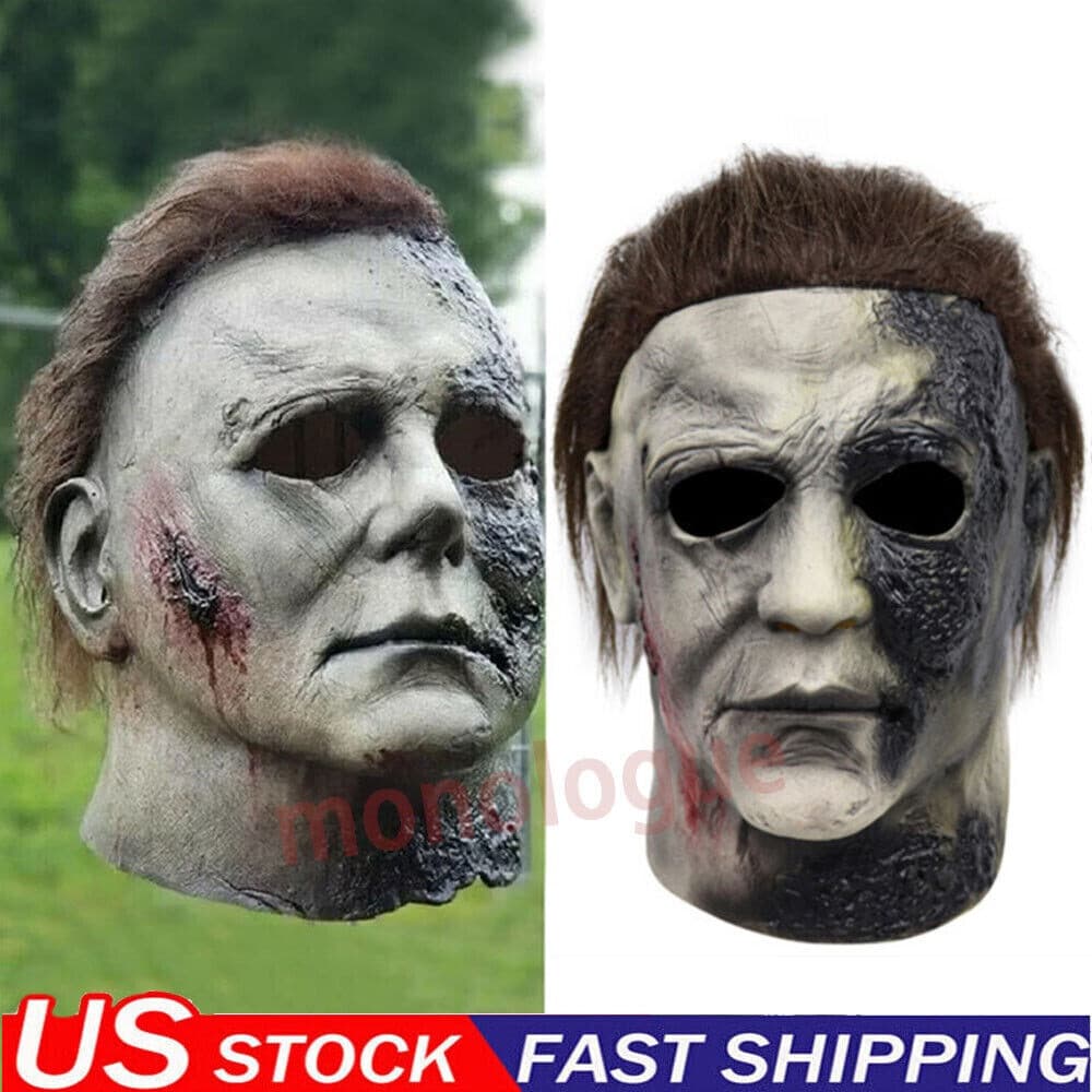 Michael Myers Halloween Scary Kills Horror Movie Cosplay Costume Latex Full Mask 2