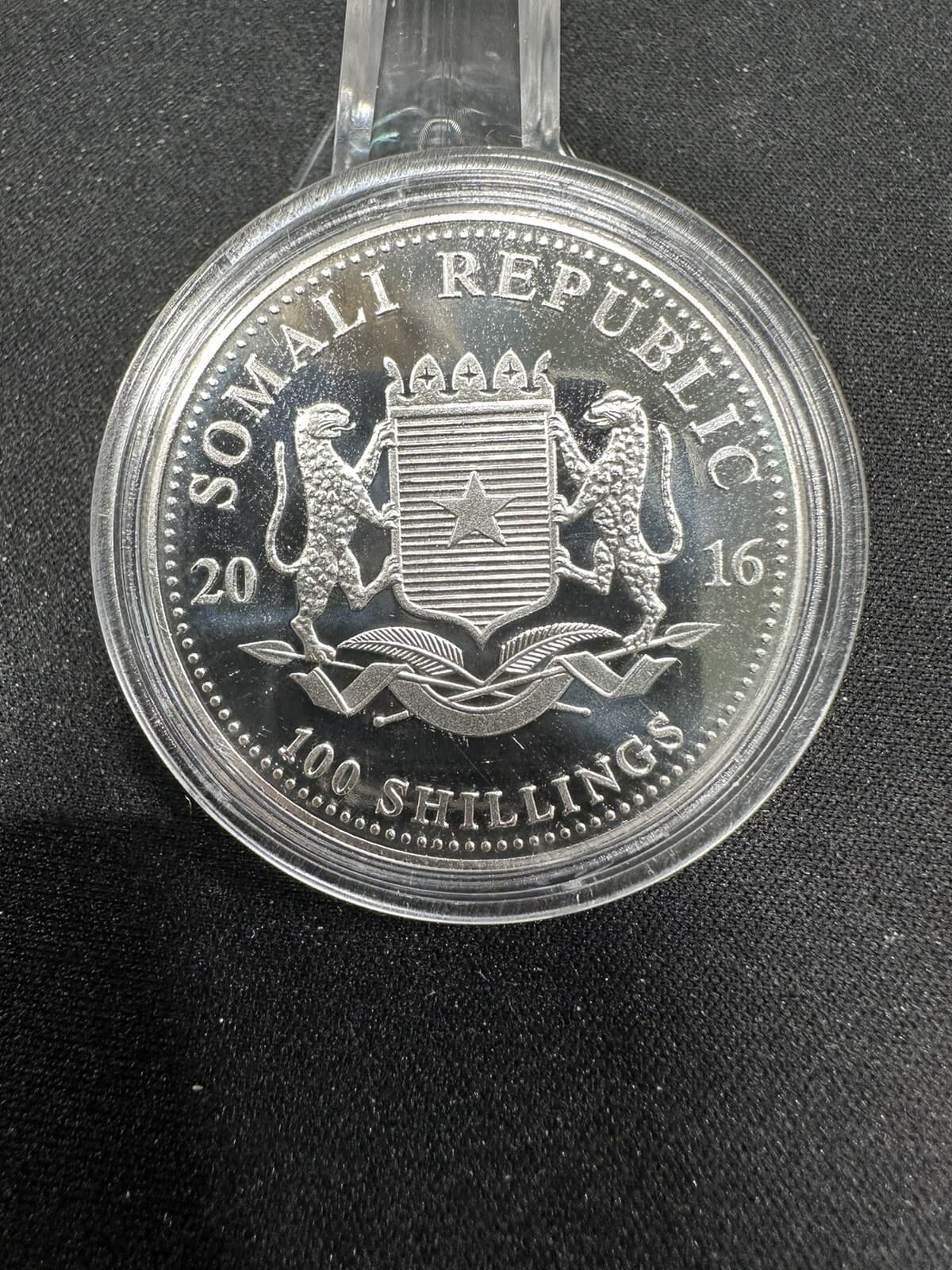 2016 Somalia Elephant African Wildlife 1 Oz Pure Silver Gold Gilded 2