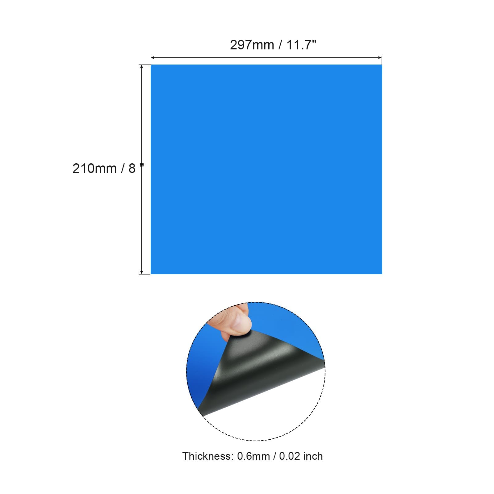 Dry Erase Magnetic Sheet Magnetic Board -11.7 Inch x 8 Inch /Blue/2 Pack 2