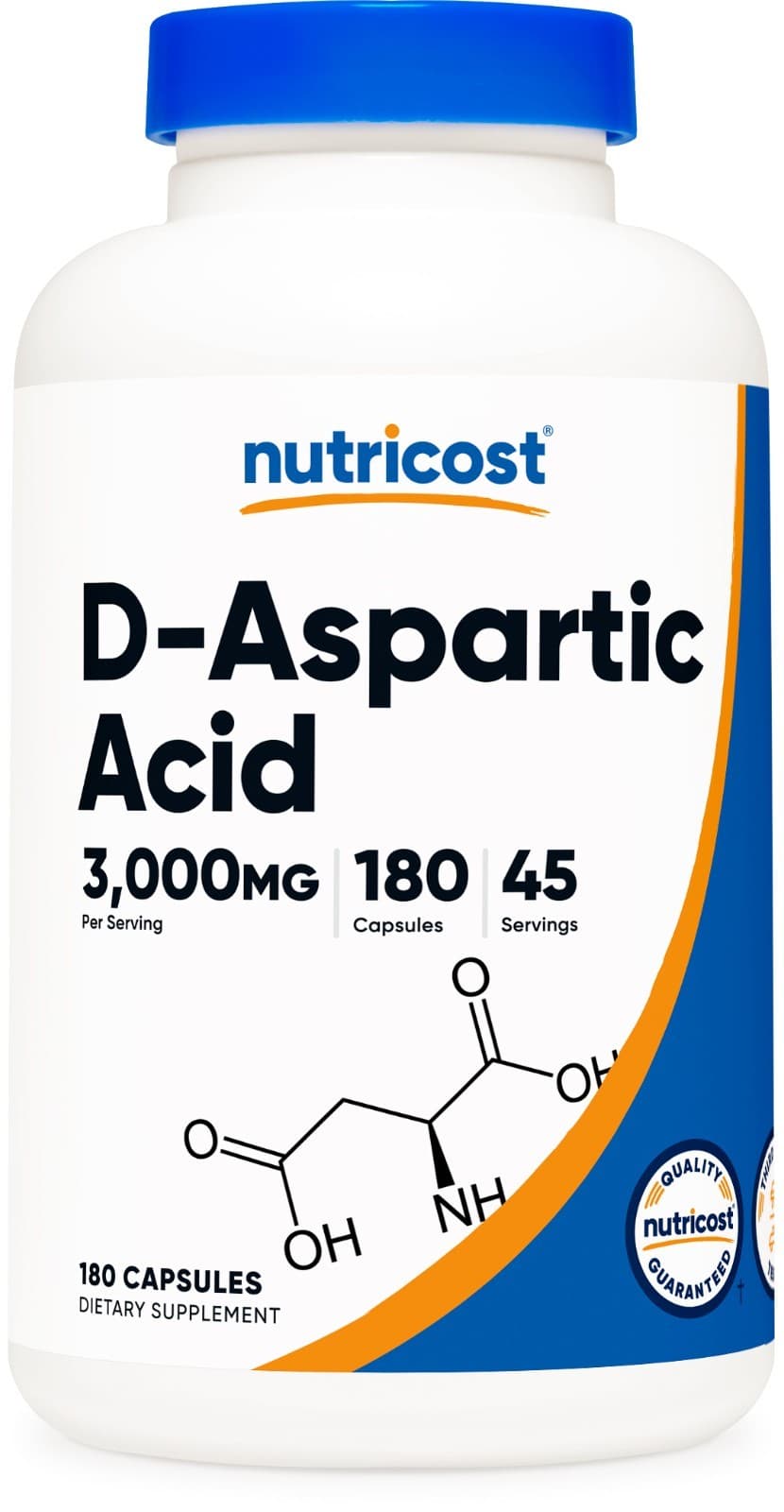 Nutricost D-Aspartic Acid Capsules (180 Capsules) (3000mg Serving)