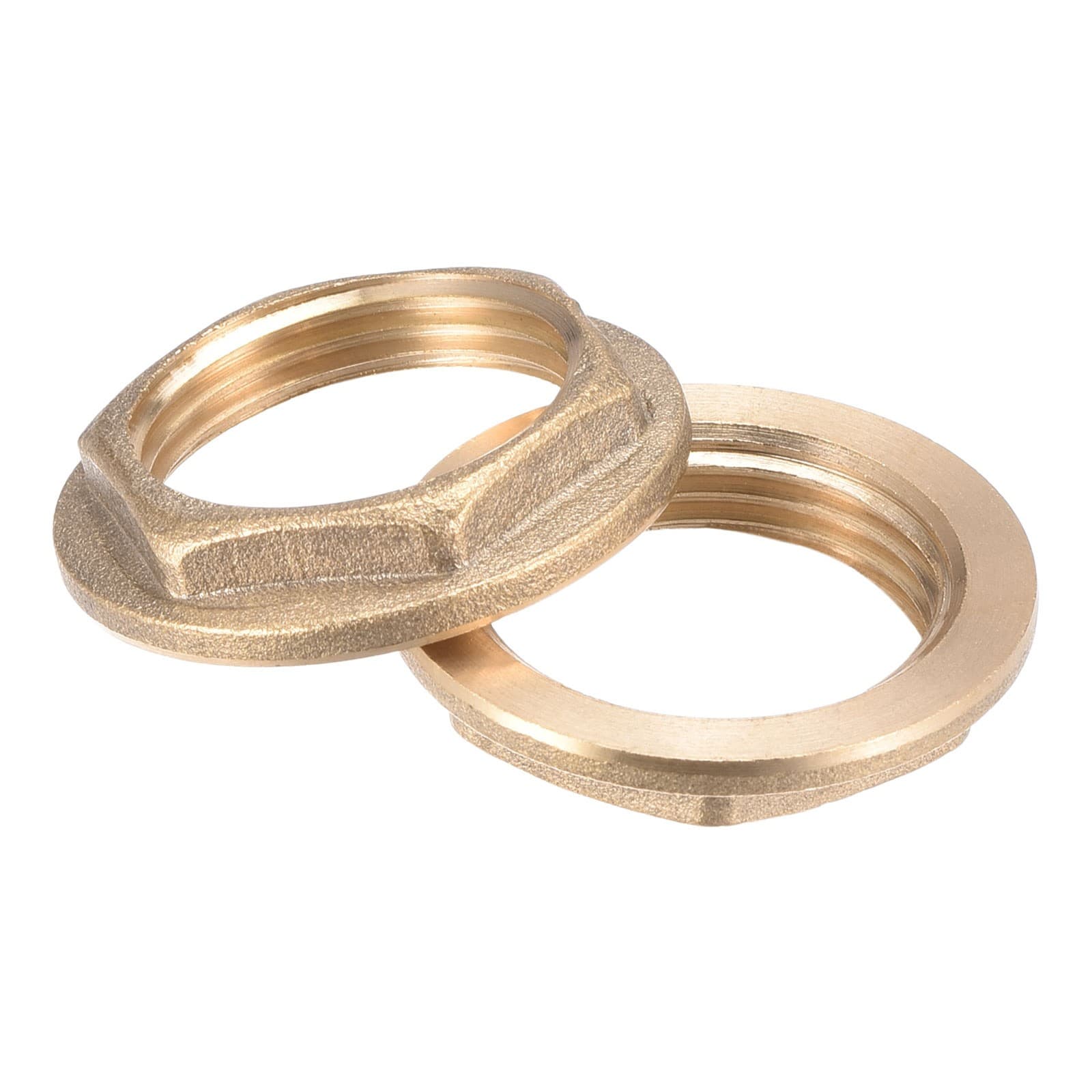 2pack G3/4 Lock Nut with Flange Hex Brass Female Locknut for Plumbing